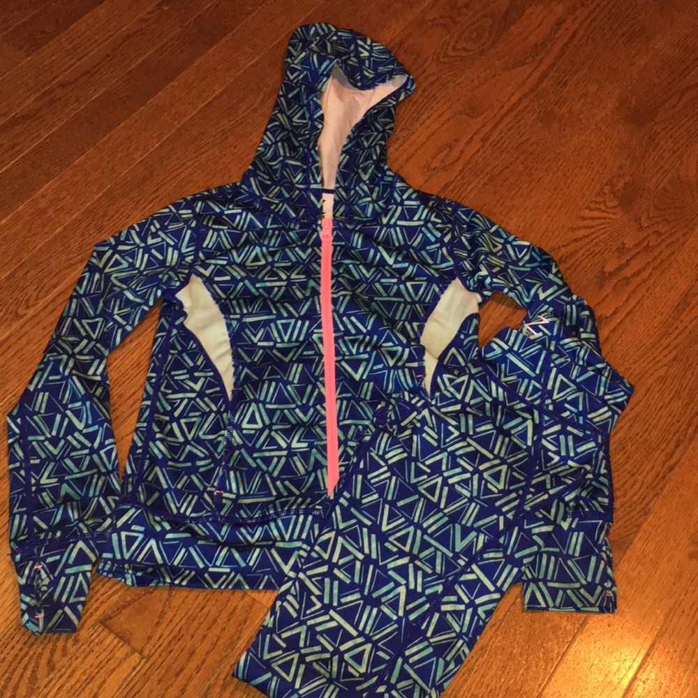 Zella girl zip-up and leggings